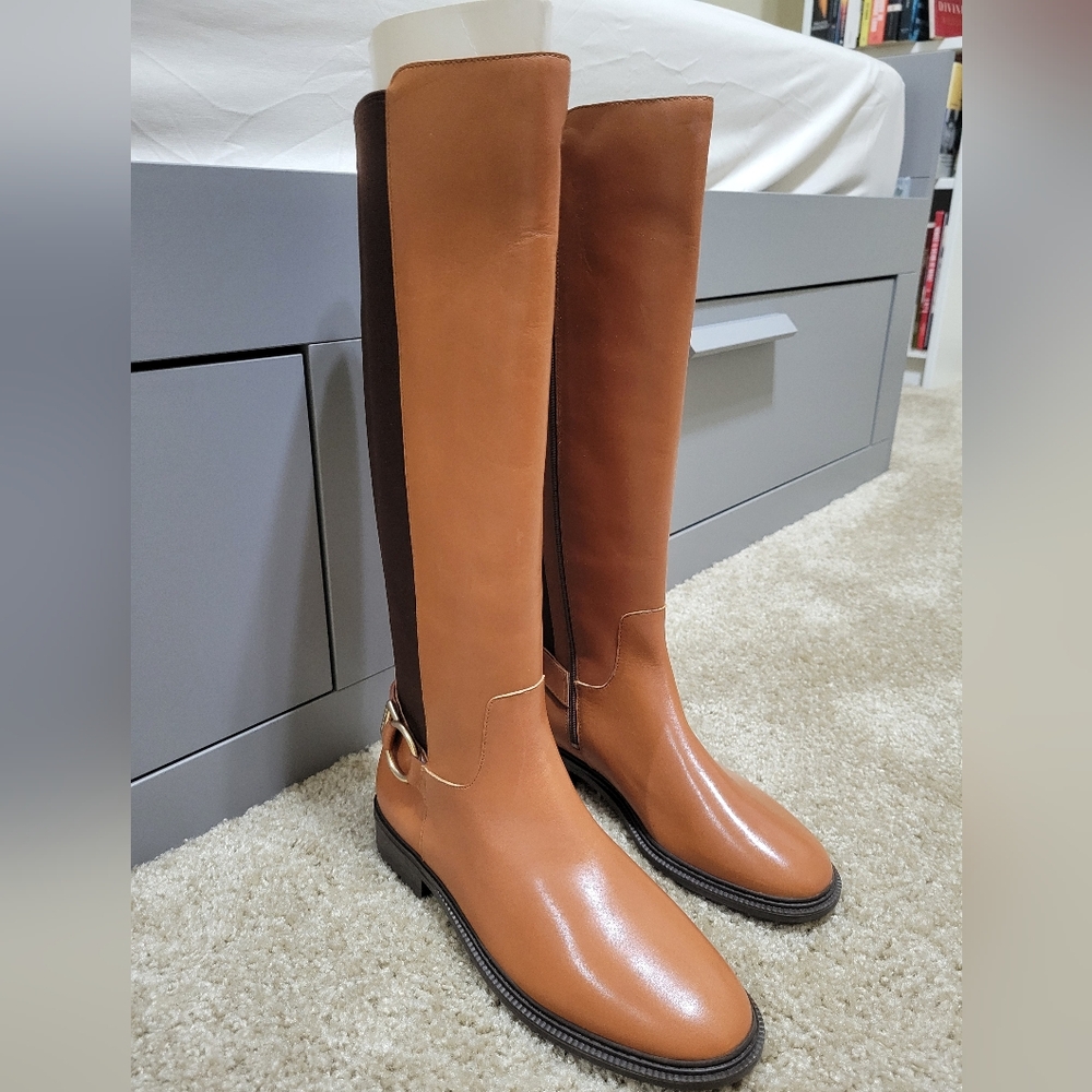 Coach Fitz Cognac and Brown Women's Riding Boots